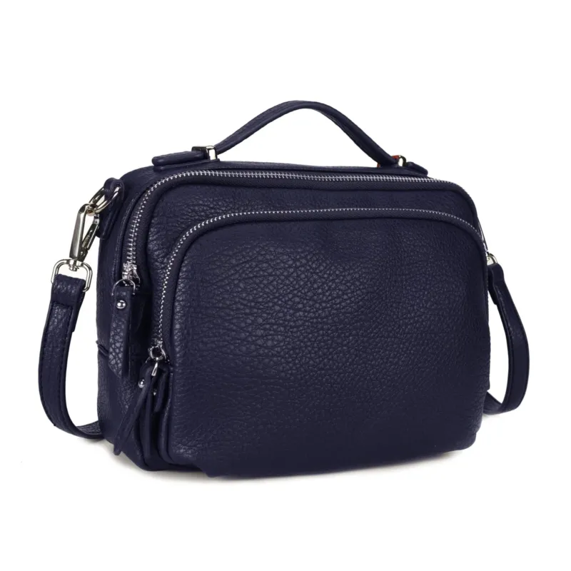 Shoulder bag with zipper, crossbody bag, leather handbag small